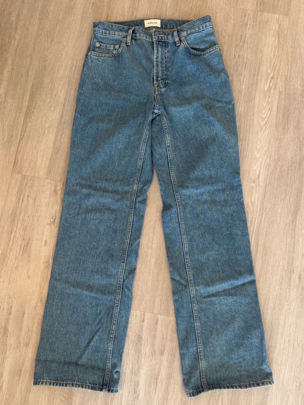 Everlane Straight Leg Jeans Light / Medium Wash 90s